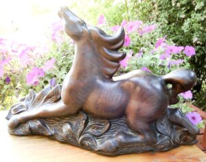 107800 Cal Style Brown Horse Lamp