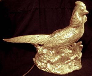 107850 Cal Style Pheasant Gold Lamp